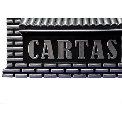 Caixa Carta Real Plastico''Casinha''N04P Prata Media 67