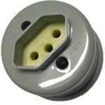 Tomada Externa Voltec 2 Polos +Terra 20A Cinza V419.2 - Kit C/30 
