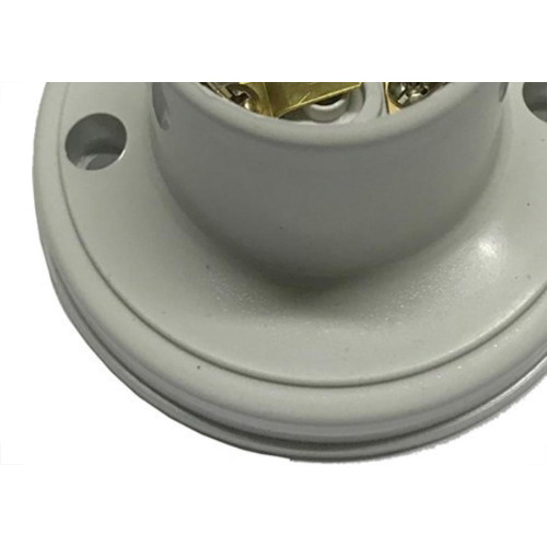 Soquete De Teto Voltec Branco Com Borne V413.1 - Kit C/25 