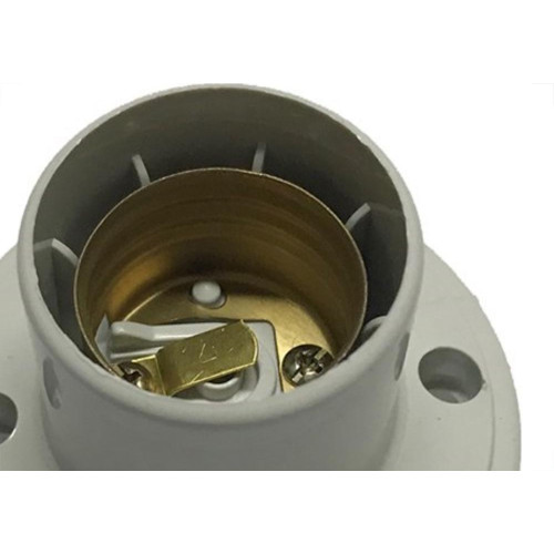 Soquete De Teto Voltec Branco Com Borne V413.1 - Kit C/25 