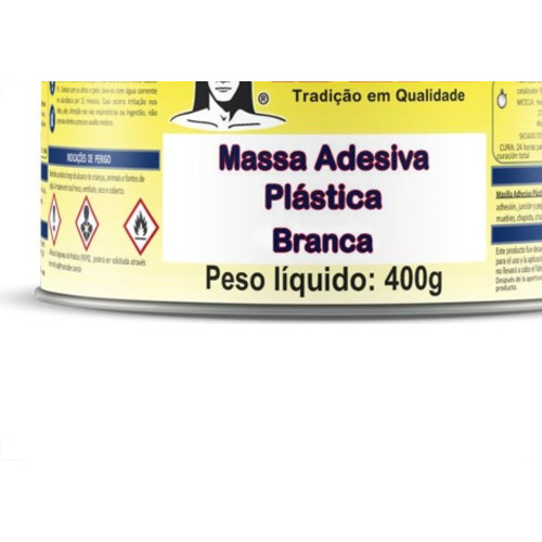 Massa Plastica Ibere 400G Branca Com Catalizador  - Kit C/12 