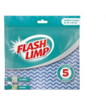 Pano Limpeza Flashlimp Mult Azul Com 5Pecas Blister Flp4588