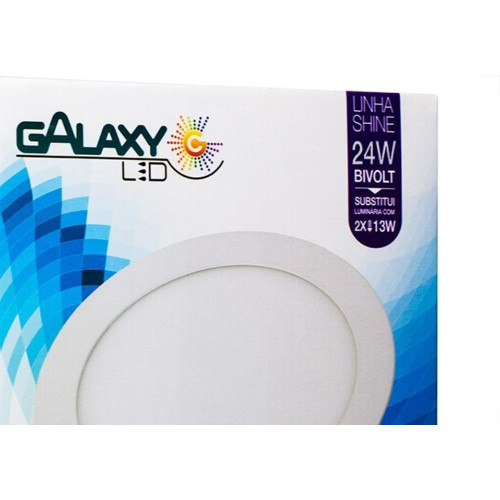 Luminaria Led Plafon Galaxy Embutir Redondo 24W 3000K 29Cm 1859S