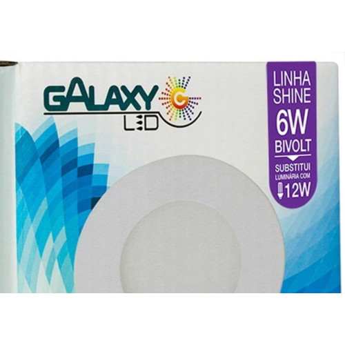 Luminaria Led Plafon Galaxy Embutir Redondo 06W 6500K 9Cm 1867S