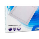 Luminaria Led Plafon Galaxy Embutir Quadrado 24W 3000K 29,5Cm 1912S