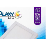 Luminaria Led Plafon Galaxy Externo Quadrado 12W 6500K 15,5Cm 2058S