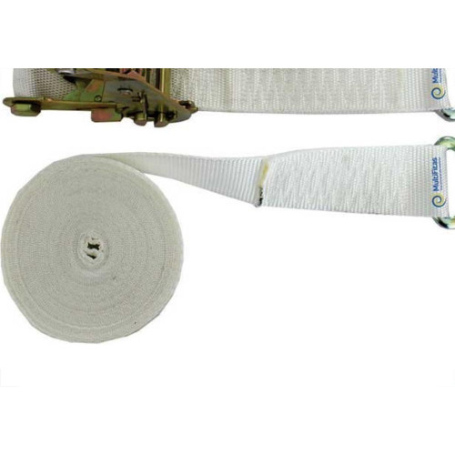 Cinta Para Carga Multifitas Com Catraca 1,5Toneladas Branca 50Mmx9M ''J'' 1Peca 