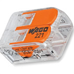 Conector Emenda Wago 2Polo 4Mm 221-412 - Kit C/100 