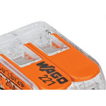 Conector Emenda Wago 2Polo 4Mm 221-412 - Kit C/100 