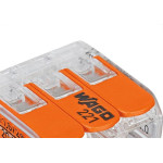 Conector Emenda Wago 3Polo 4Mm 221-413 - Kit C/50 