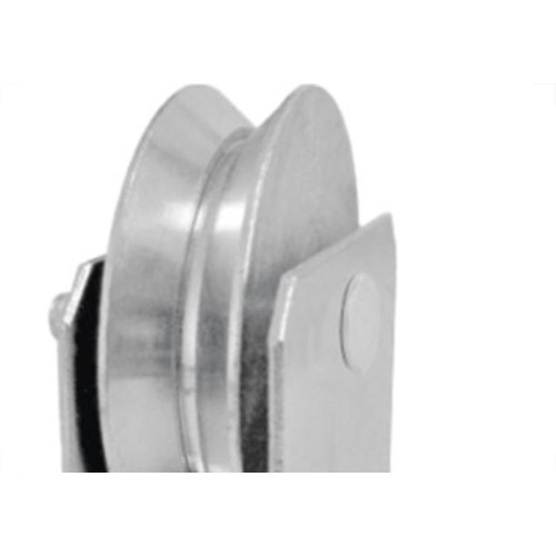 Roldana ''V'' Detoni Com Suporte Fechado+Rolamento 4''  - Kit C/2 