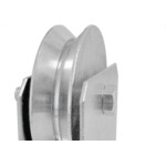 Roldana Zincada ''V'' Detoni Eixo Furado 2''Com Suporte  - Kit C/2 
