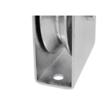 Roldana Zincada ''V'' Detoni Eixo Furado 2.1/2'' Com Suporte  - Kit C/2 