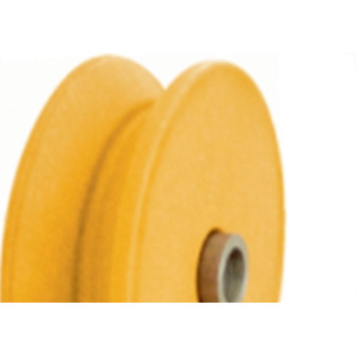 Roldana Nylon ''V'' Detoni Eixo Furado 3''  - Kit C/2 