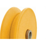 Roldana Nylon ''V'' Detoni Eixo Furado 4''  - Kit C/2 