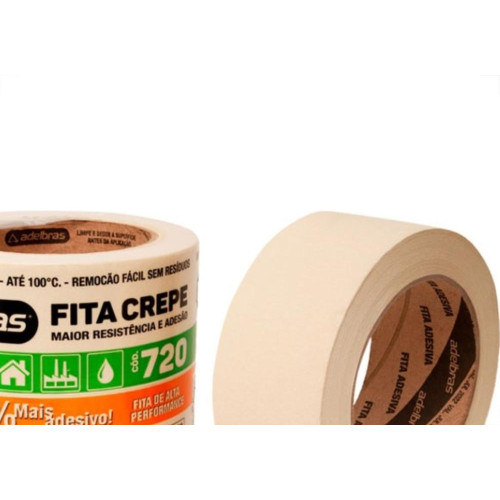 Fita Crepe Adelbras 48Mmx50M  - Kit C/2 