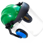 Capacete Com Abafador+Viseira Plastcor Verde 