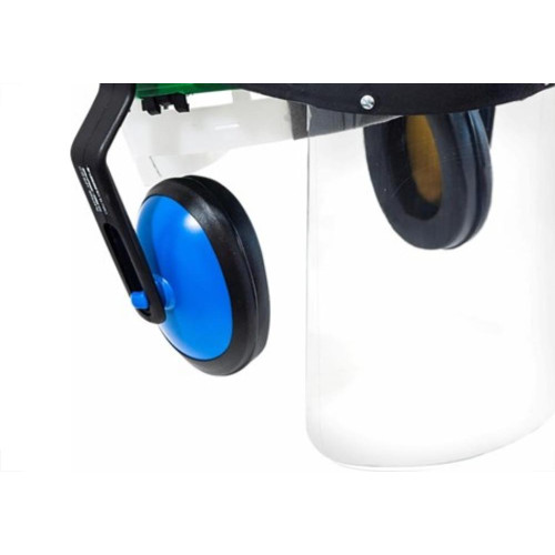 Capacete Com Abafador+Viseira Plastcor Verde 