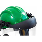 Capacete Com Abafador+Viseira Plastcor Verde 