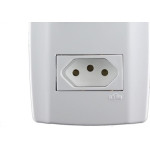 Conjunto Ilumi Slim 4X2 Branco Com Placa (1Simples+Tomada 20A) 80201