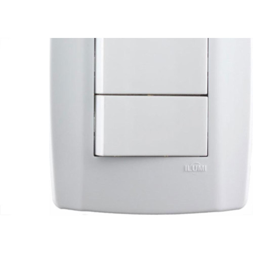 Conjunto Ilumi Slim 4X2 Branco Com Placa (3Simples) 8019