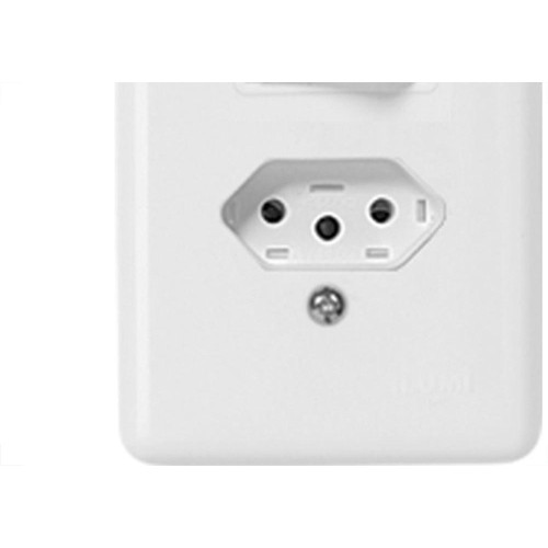 Conjunto Ilumi 4X2 Branco Com Placa (1Paralelo+Tomada) 20280