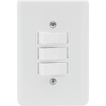 Conjunto Ilumi 4X2 Branco Com Placa (2Simples+1Paralelo) 2025