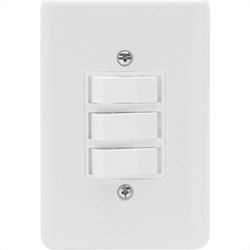 Conjunto Ilumi 4X2 Branco Com Placa (2Simples+1Paralelo) 2025