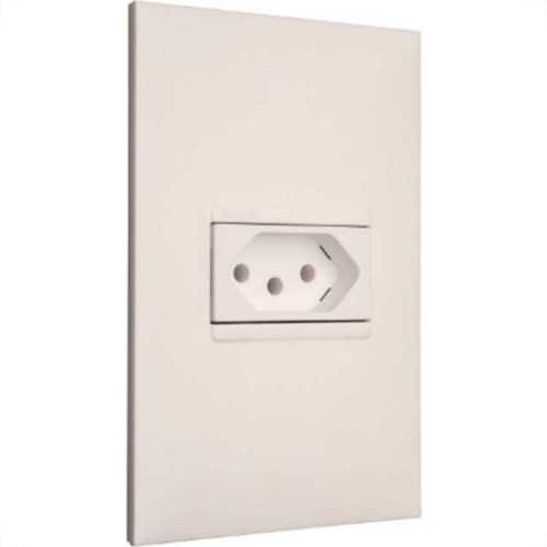 Conjunto Pial Plus+ 4X2 Branco Com Placa(1Tomada 10A) 615080Bc
