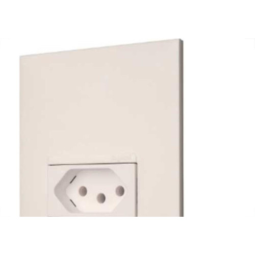 Conjunto Pial Plus+ 4X2 Branco Com Placa(1Tomada 10A) 615080Bc