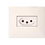 Conjunto Pial Plus+ 4X2 Branco Com Placa(1Simples+Tomada 20A) 615073Bc