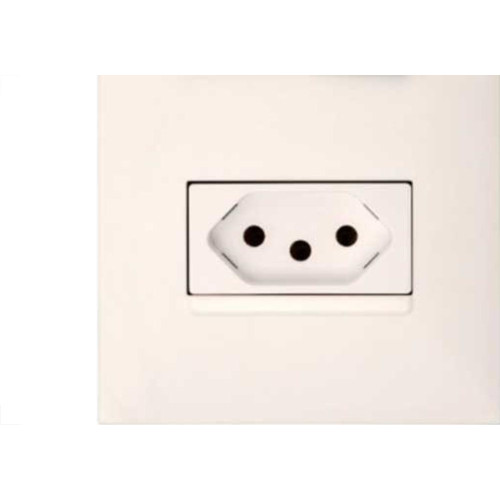 Conjunto Pial Plus+ 4X2 Branco Com Placa(1Simples+Tomada 20A) 615073Bc