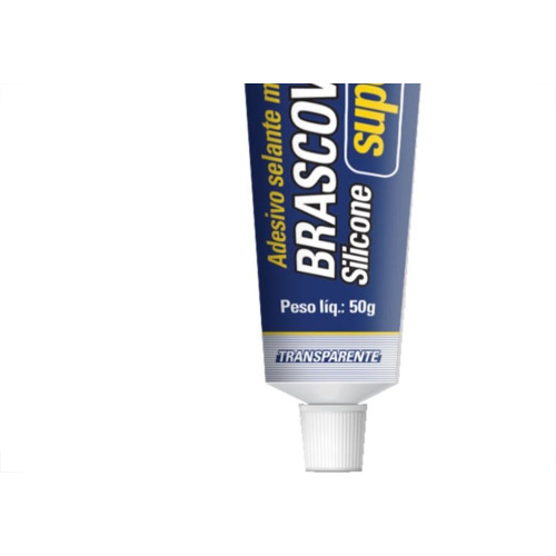 Cola Silicone Brascoved 50G Incolor Caixinha  - Kit C/16 