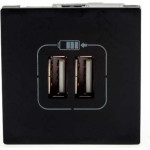 Modulo Pial Plus+ Preto 2Tomada Usb 2400Ma 615089Pt