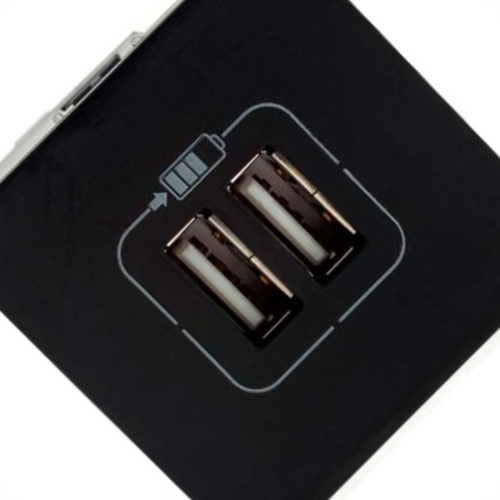 Modulo Pial Plus+ Preto 2Tomada Usb 2400Ma 615089Pt