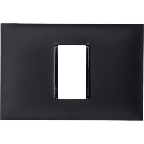 Placa Pial Plus+ Preta 4X2 (1 Modulo Horizontal) 618501Pt