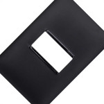 Placa Pial Plus+ Preta 4X2 (1 Modulo Horizontal) 618501Pt
