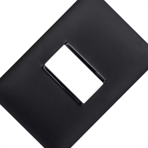 Placa Pial Plus+ Preta 4X2 (1 Modulo Horizontal) 618501Pt