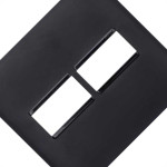 Placa Pial Plus+ Preta 4X4 (1+1 Horizontal) 618511Pt