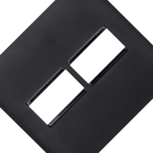 Placa Pial Plus+ Preta 4X4 (1+1 Horizontal) 618511Pt