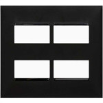 Placa Pial Plus+ Preta 4X4 (2+2 Distanciada) 618514Pt