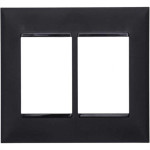 Placa Pial Plus+ Preta 4X4 (3+3 Horizontal) 618516Pt