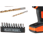 Furadeira/Parafusadeira Black & Decker 3/8''12V Bateria Com 13 Acessorios Ld12S-Br