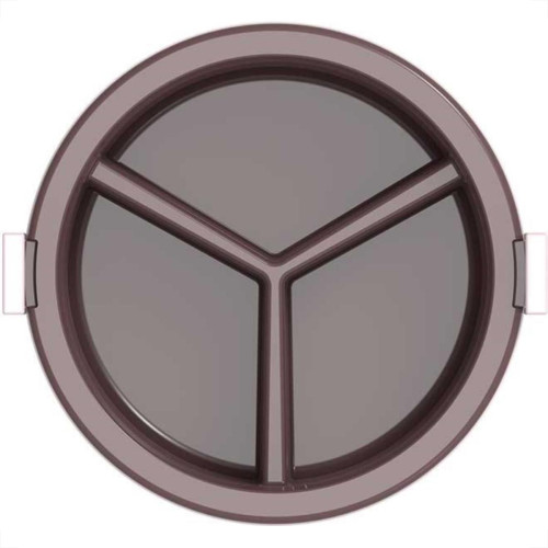 Marmita Termica Tekcor Com Presilha 3 Divisao 1,5L Bege 09003.1241.12