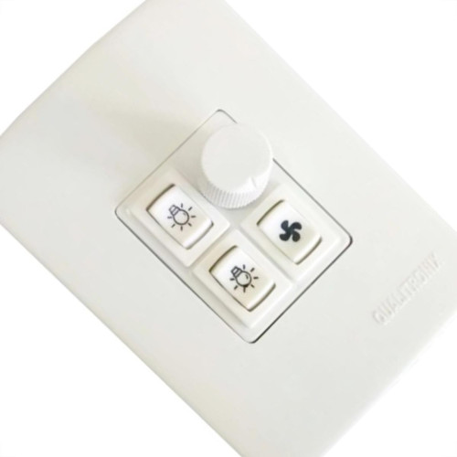 Controle Ventilador Qualitronix Luz+Reversor 2Lampada Qv372