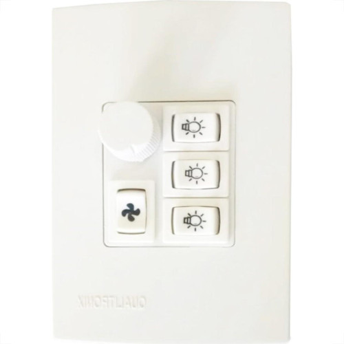 Controle Ventilador Qualitronix Luz+Reversor 3Lampada Qv373