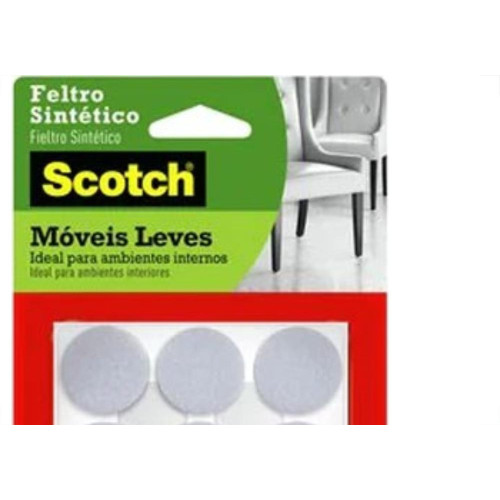 Feltro Auto-Adesivo 3M Branco Redondo G 09Pecas Fp-068 Hb004262620