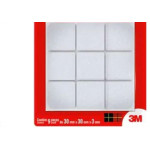 Feltro Auto-Adesivo 3M Branco Quadrado G 09Pecas Fp-064 Hb004262588