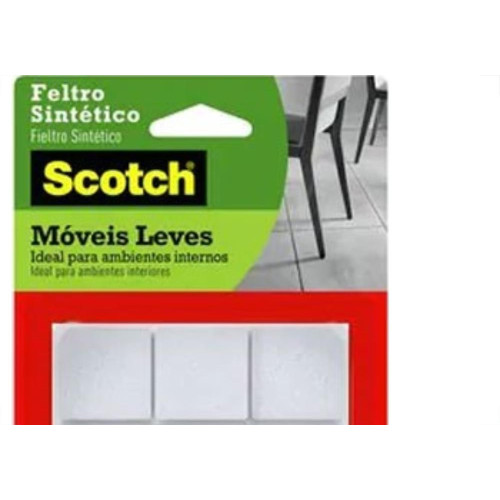 Feltro Auto-Adesivo 3M Branco Quadrado G 09Pecas Fp-064 Hb004262588