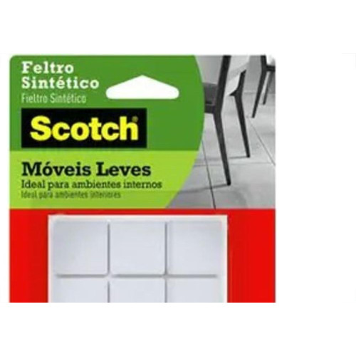Feltro Auto-Adesivo 3M Branco Quadrado M 12Pecas Fp-065 Hb004262596
